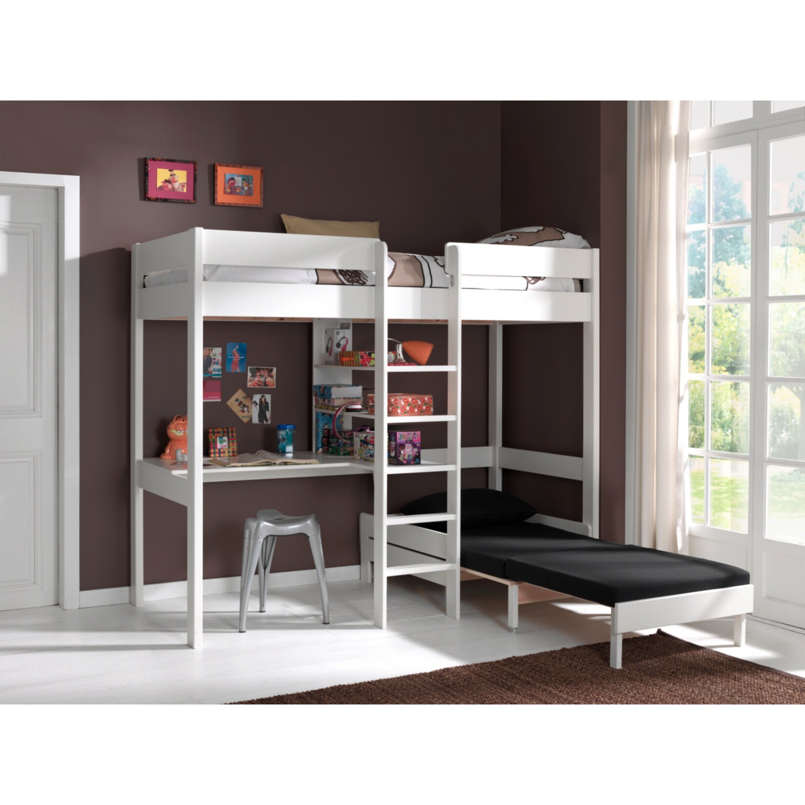 Vipack Furniture Hochbett Pino, weiß