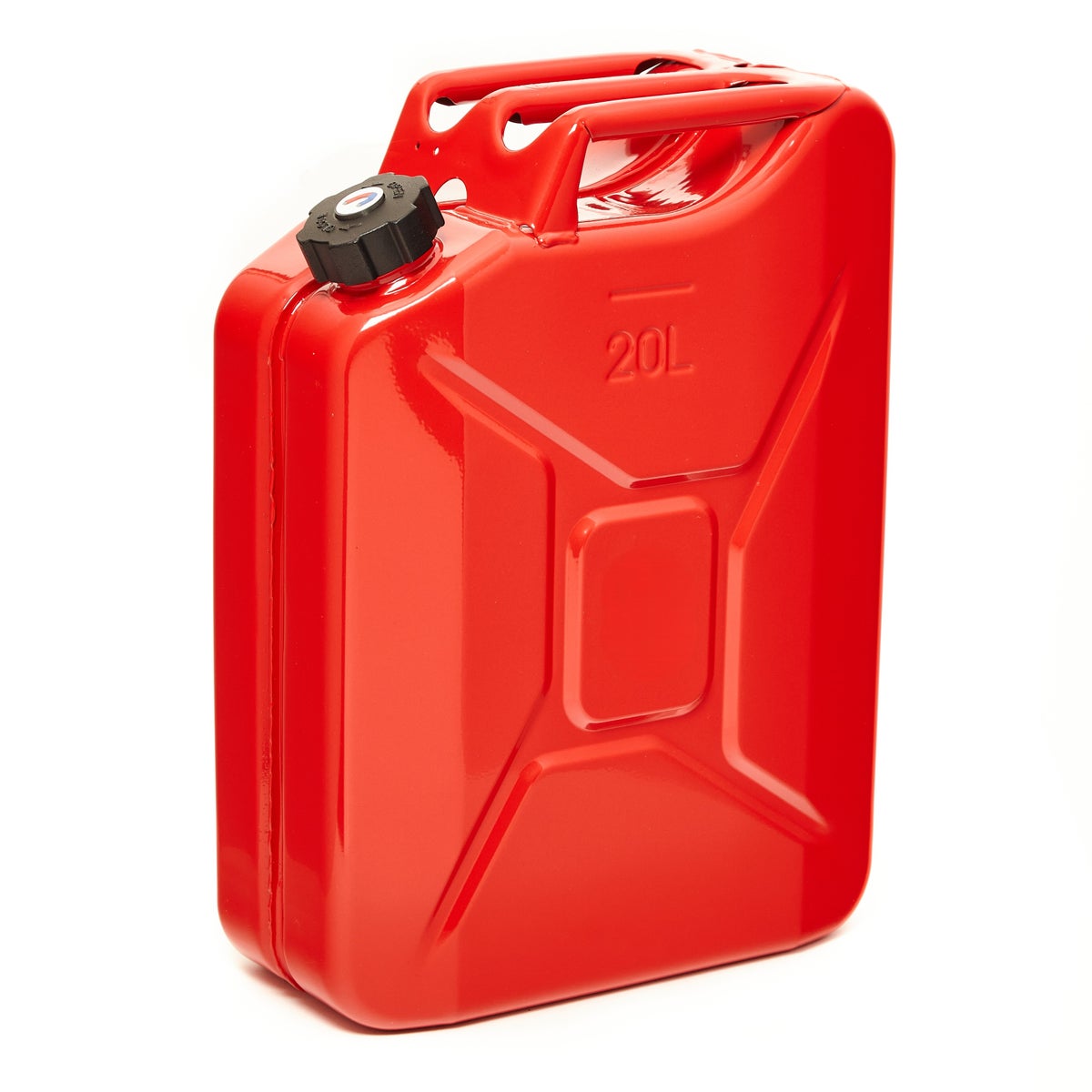BW Metalen Brandstofbussen, Benzineblikken, 2 x 20 Liter met Schroefdop - Rood - RAL 3000 - TÜV-getest en UN-goedgekeurd - Gemaakt in Europa