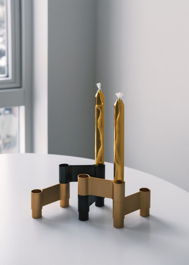 Studio About LINK, CANDLE HOLDER, BLACK ANODIZED, 11060B 111