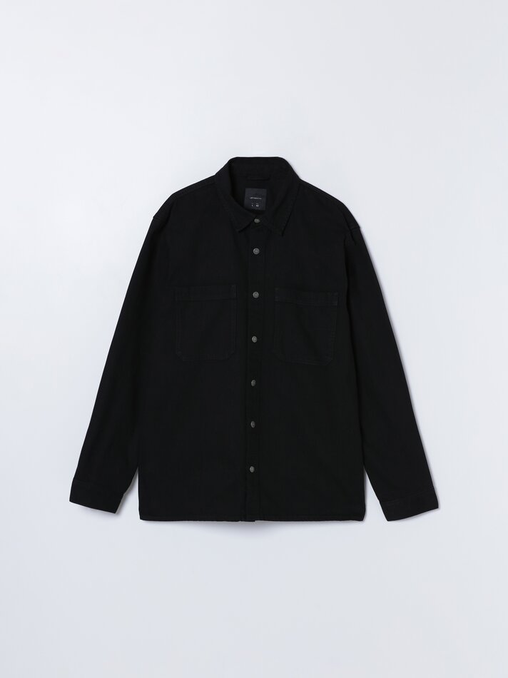 Sobretudo jeans - Preto