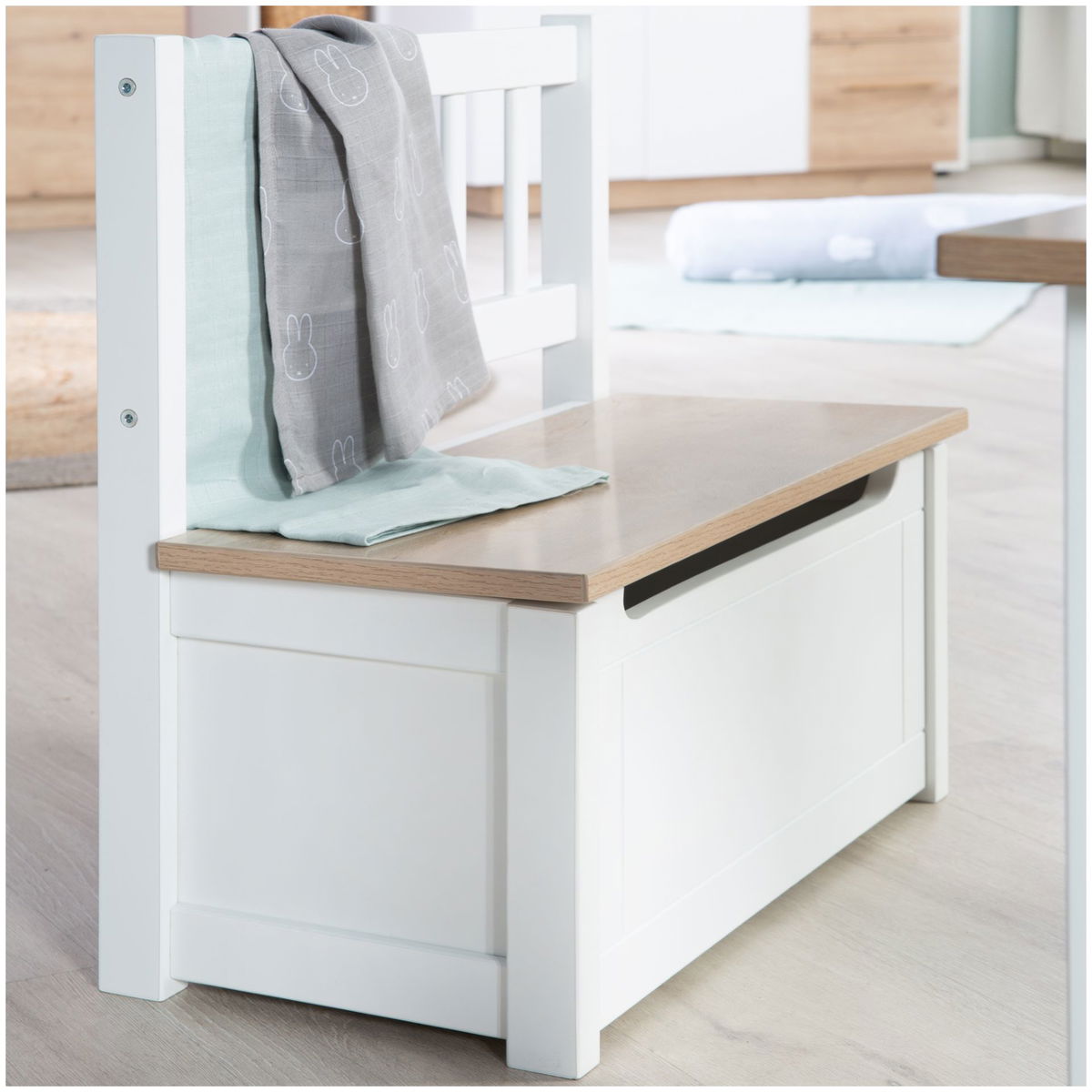 robaroba   Kindertruhenbank Woody weiss