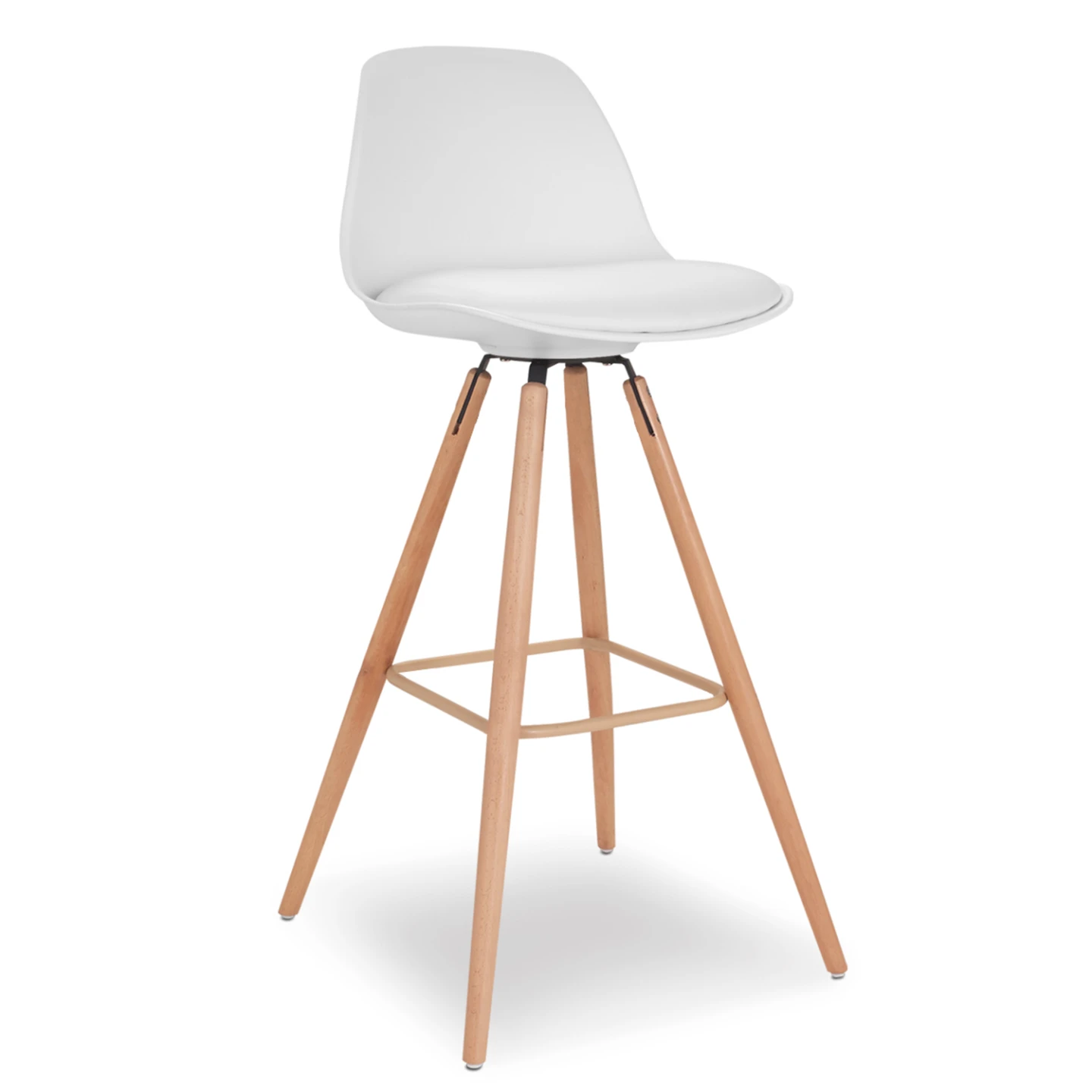 Lot de 4 tabourets de bar SARA blanc