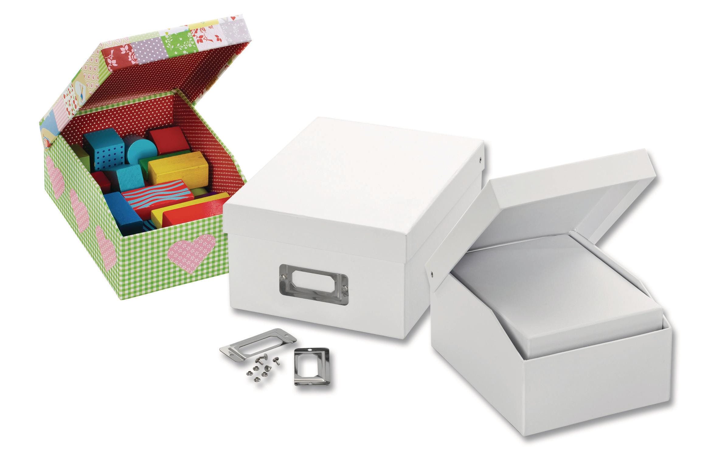 Papp-Schachtel Karteikästen, 3 StückPappschachteln