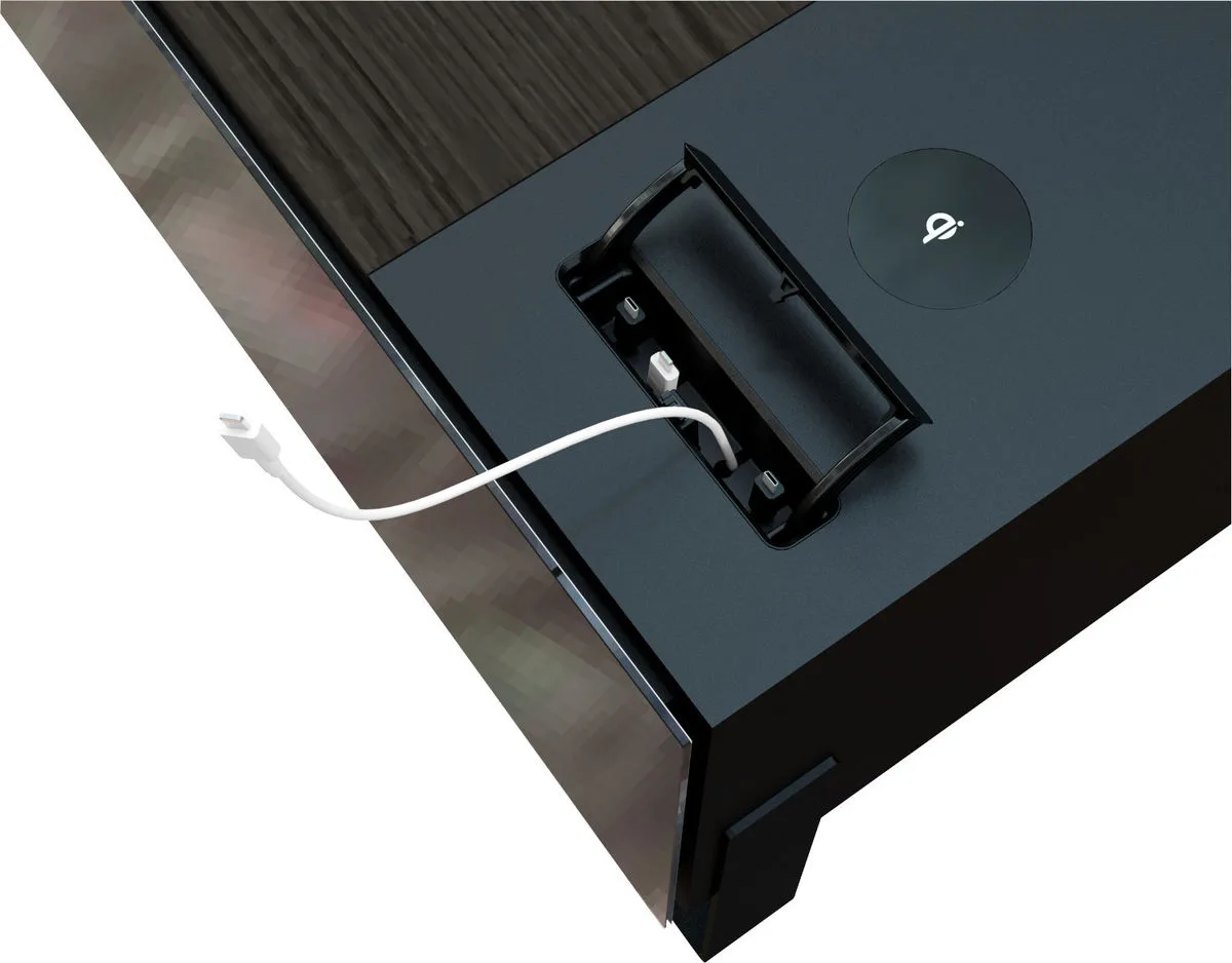 Erard Naga 1400 Carbone avec chargeur USB et Qi Meubles TV