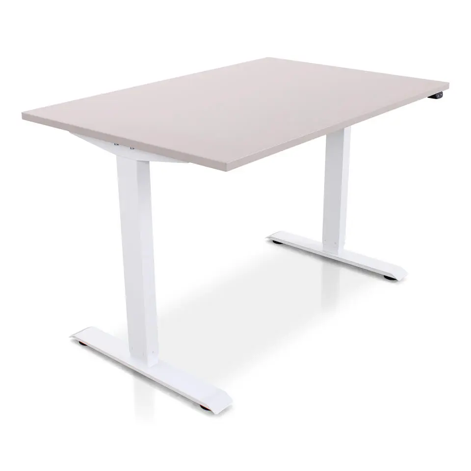 MRC EASY Zit-Sta Bureau – Elektrisch Verstelbaar – 140x80 cm – Blad Sand Grey