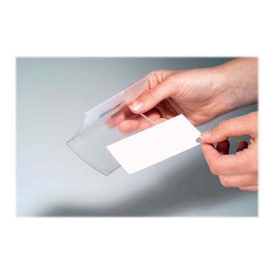 Durable Clickfold - 10 Portes badge pliables avec aimant - 40 x 75 mm