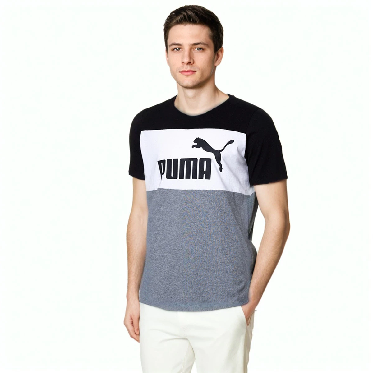 T-Shirt Puma Essentials + Colorblock