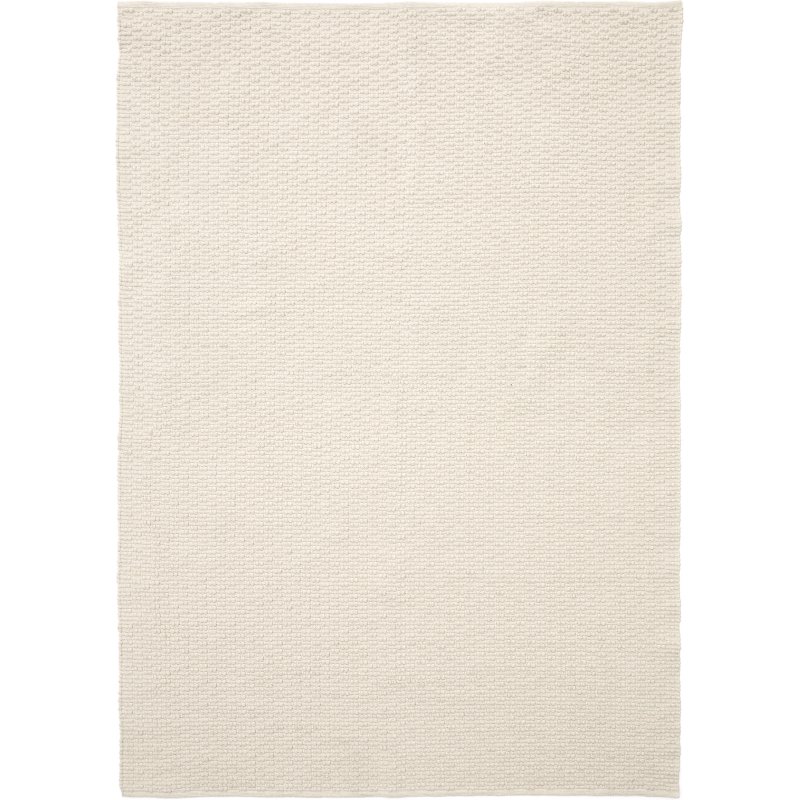 Tapis Mascarell de coton et polyester blanc 160 x 230 cm