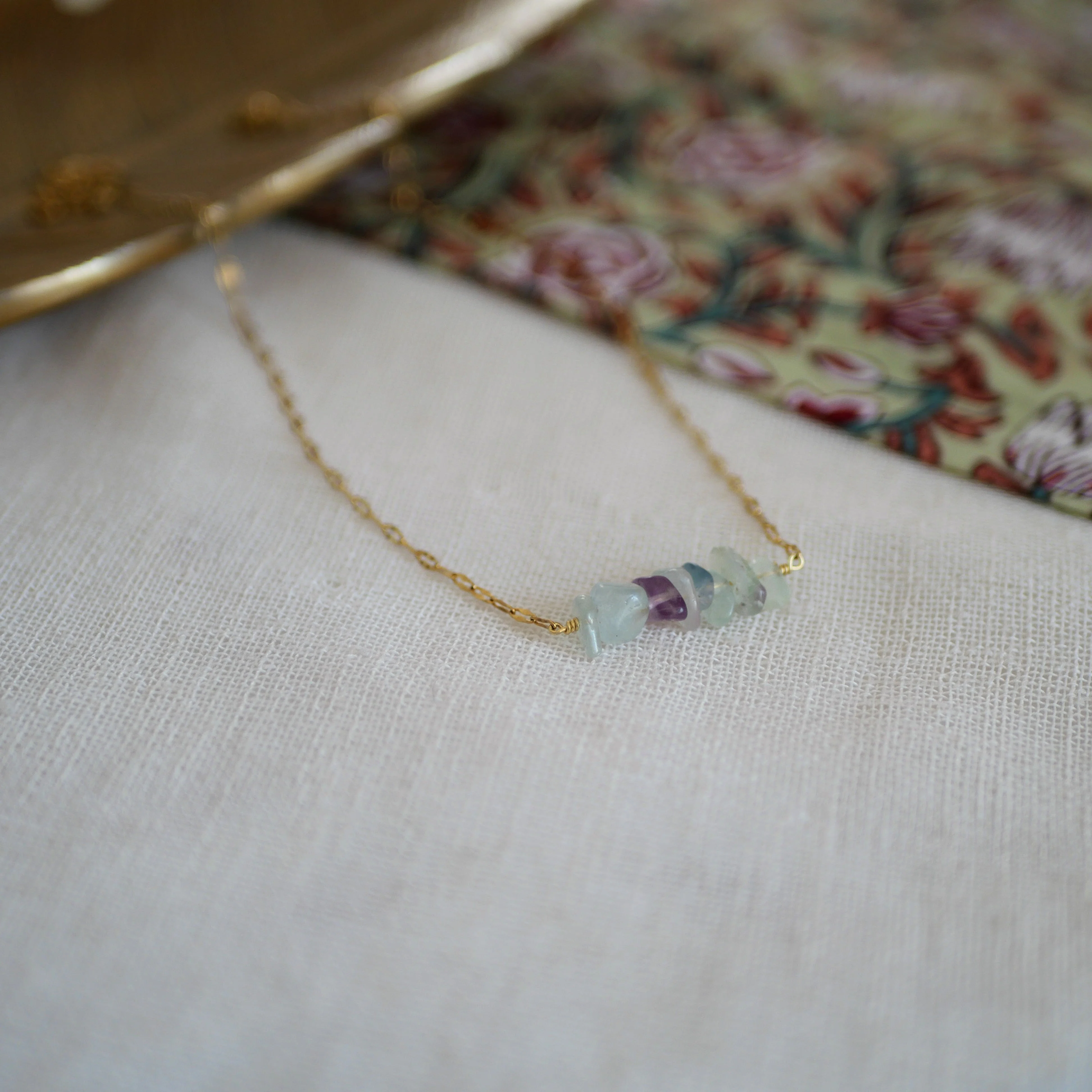 DHARA - Collier fluorite | Vert
