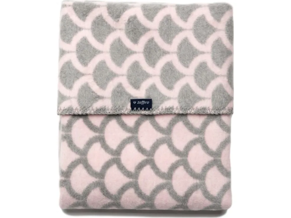Womar Tæppe 100% bomuld 75X100 Halvcirkel pink/grå