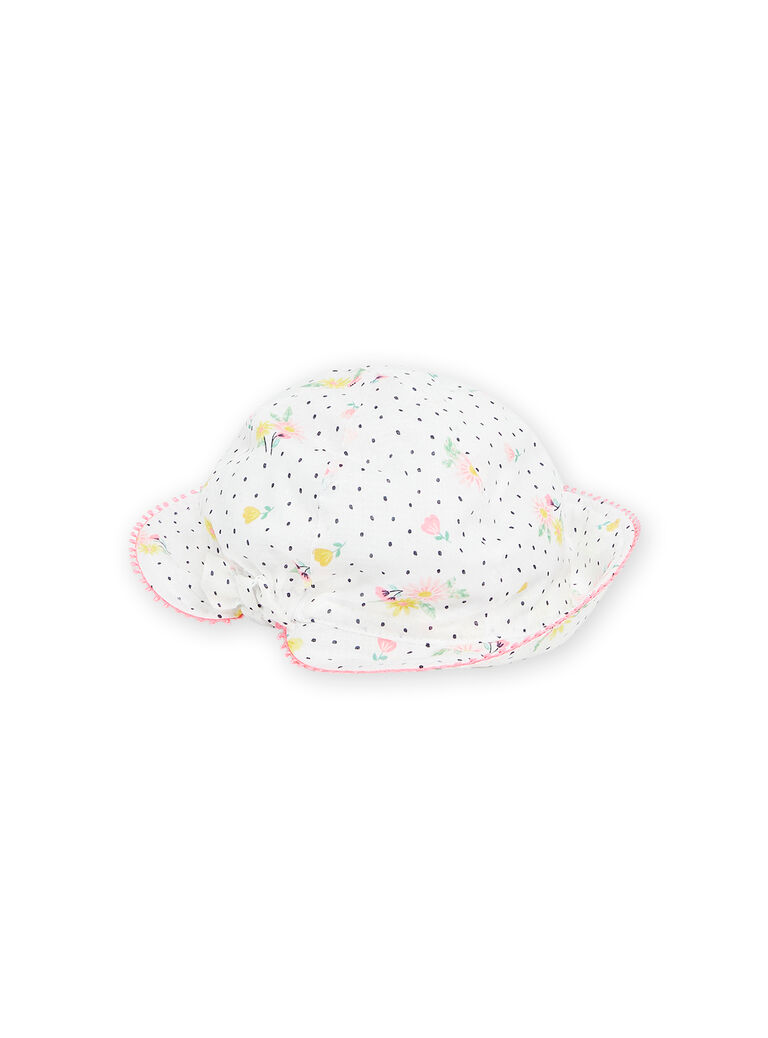Chapeau écru bébé fille