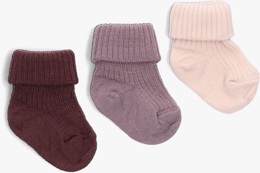 MP DENMARK lila mp denmark sokken wool rib baby socks 3 pack