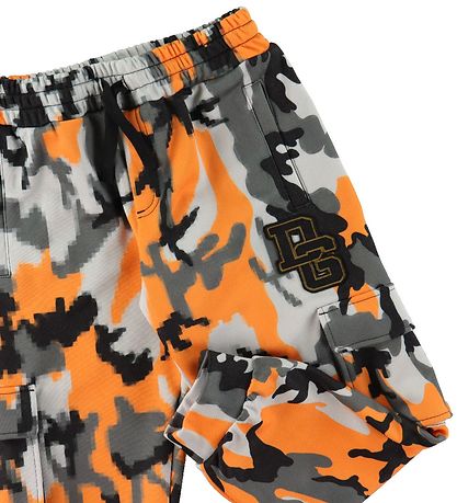 Dolce & Gabbana Hosen - Reborn To Live - Orange/Graue Camouflage