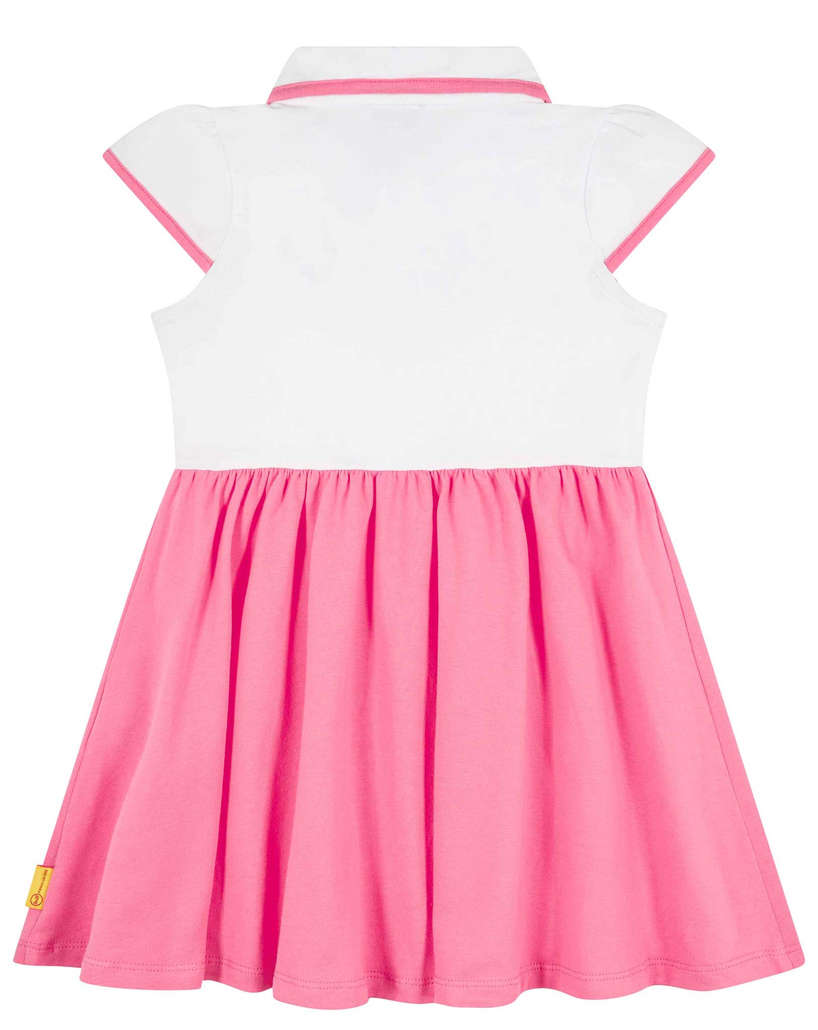 Kurzarmkleid DREAM in weiß/pink