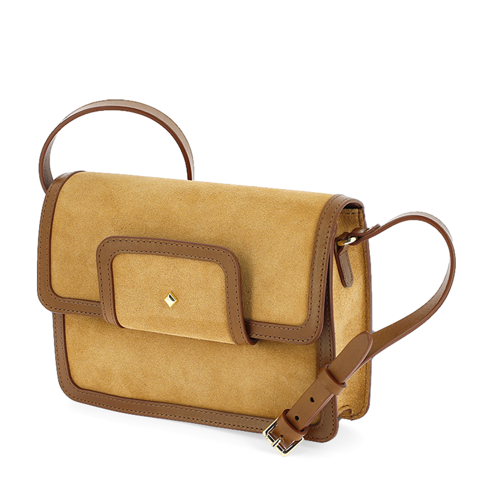 LE MISCHKA VELOURS - Sac bandoulière en cuir | Marron