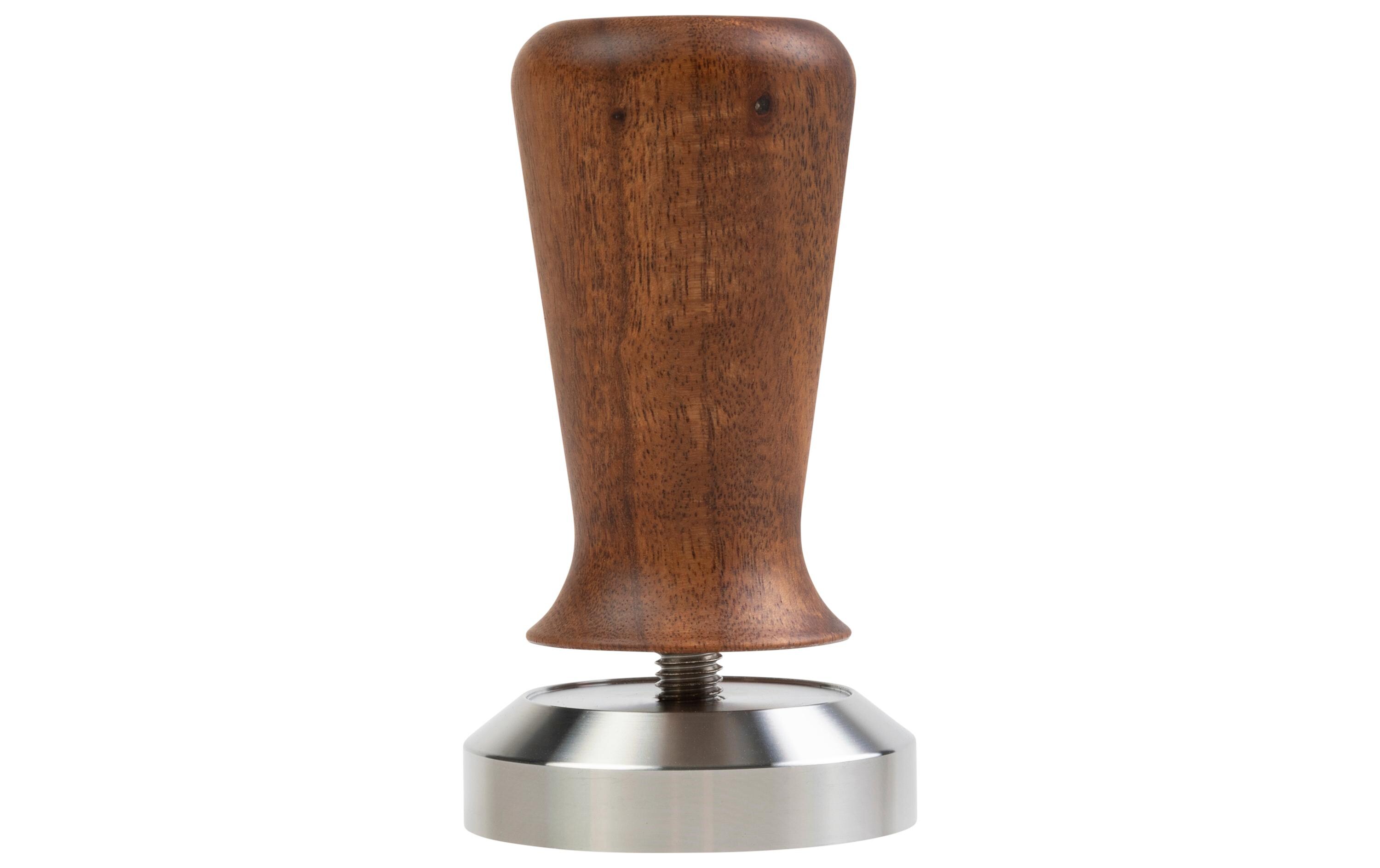 Tamper Akazie, 58 mmKaffee-Tamper zum Verdichten des Kaffeepulvers im Sieb