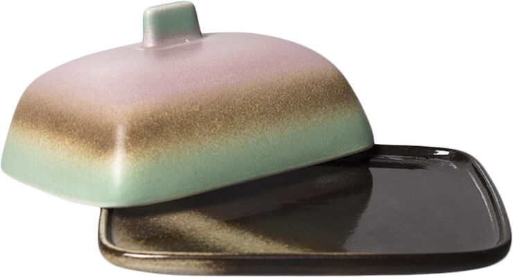 HK Living 70s ceramics butter dish mercury Rose