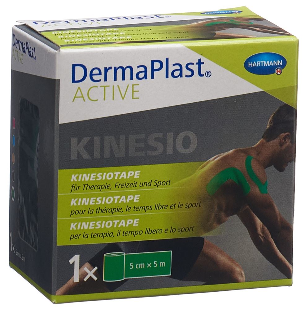 DERMAPLAST Active Kinesiotape<br>1 Stück, 5cmx5m, grün