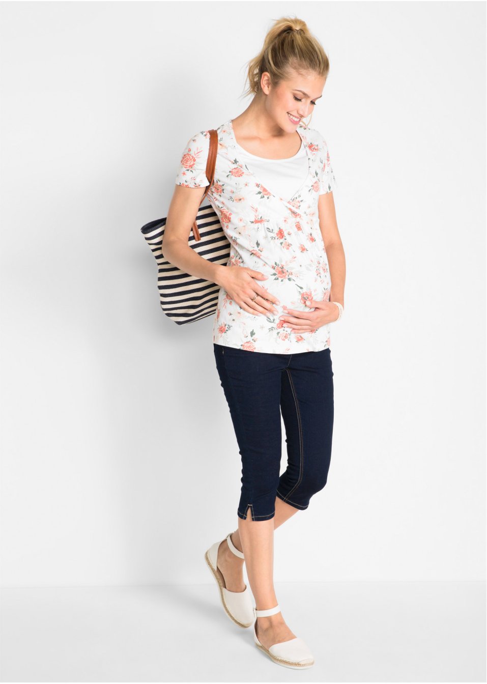T-shirt de grossesse avec fonction allaitement