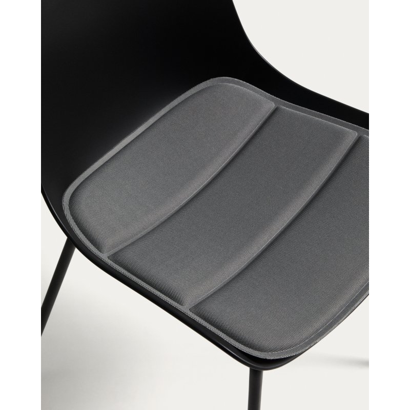 Coussin de chaise Sindera graphite 45 x 43 cm