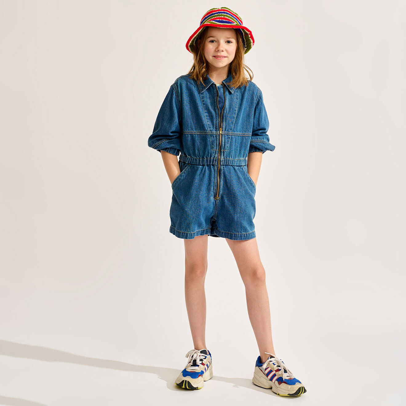 Bellerose Combinaison en jean Piloot bleue