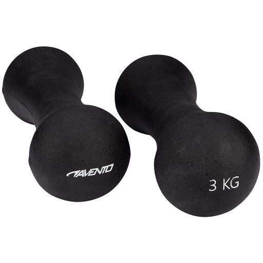 Conjunto de pesos de mão Avento Bone, 2 x 3 kg, preto.