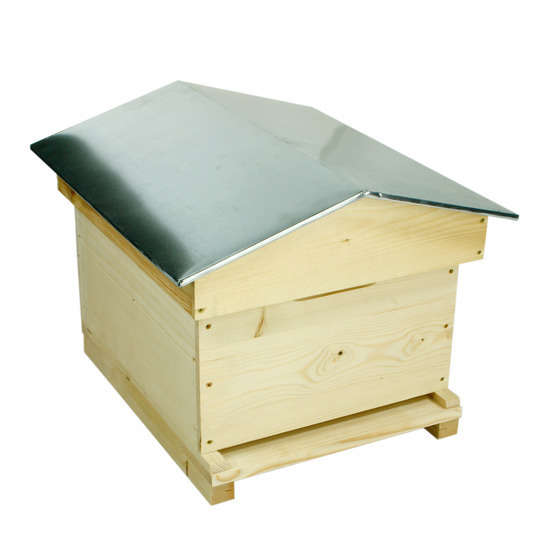 Ruche dadant 10 cadres avec toit chalet : L67xl54xH49cm