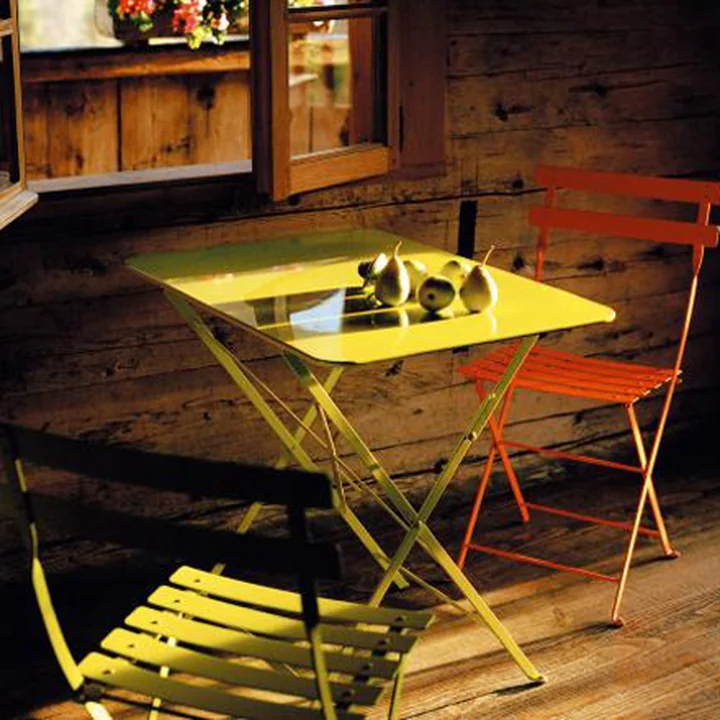 Fermob - Bistro Klapptisch, rechteckig, 77 x 57 cm, acapulcoblau