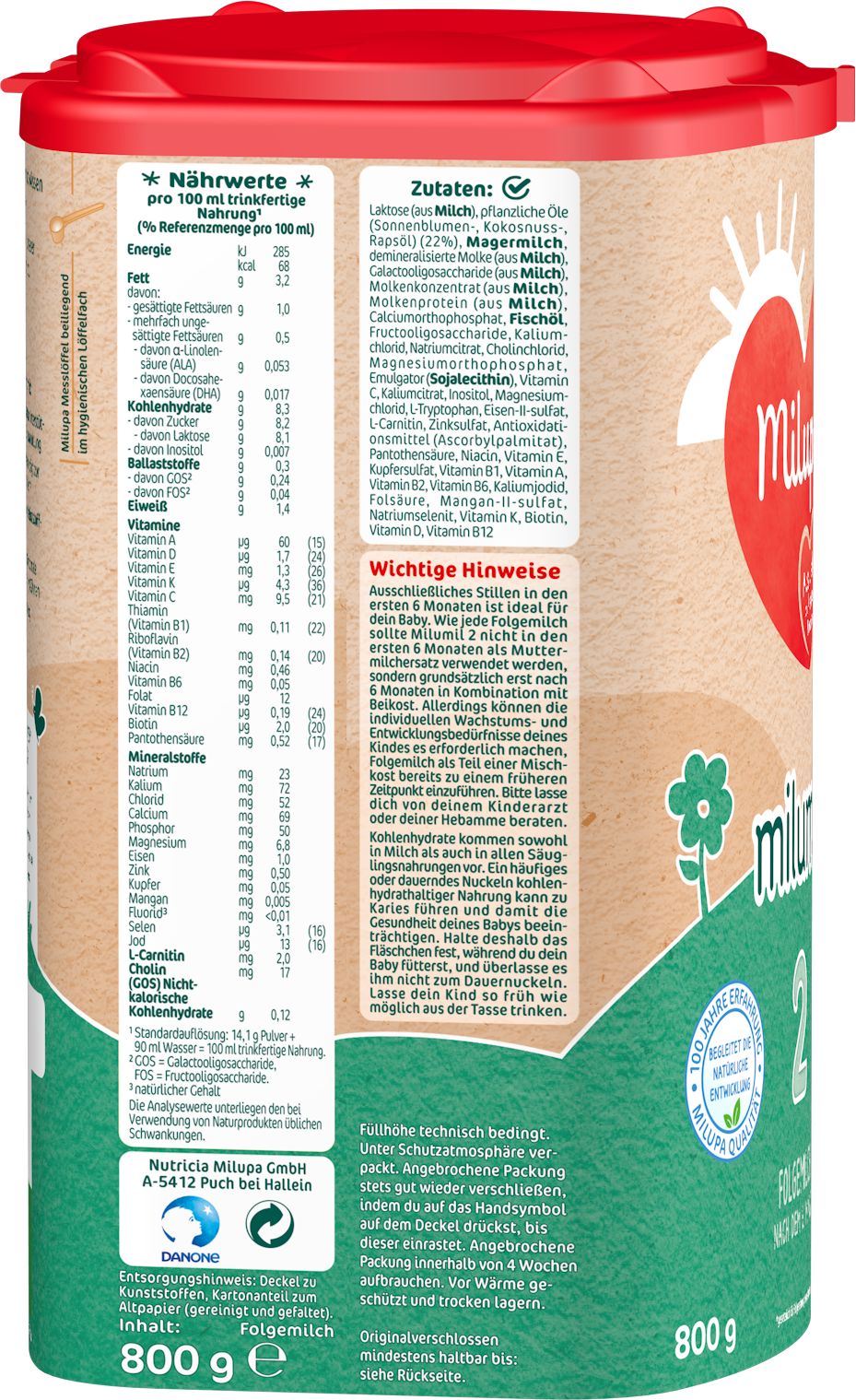 Milupa Milumil 2 Folgemilch Precinutri+