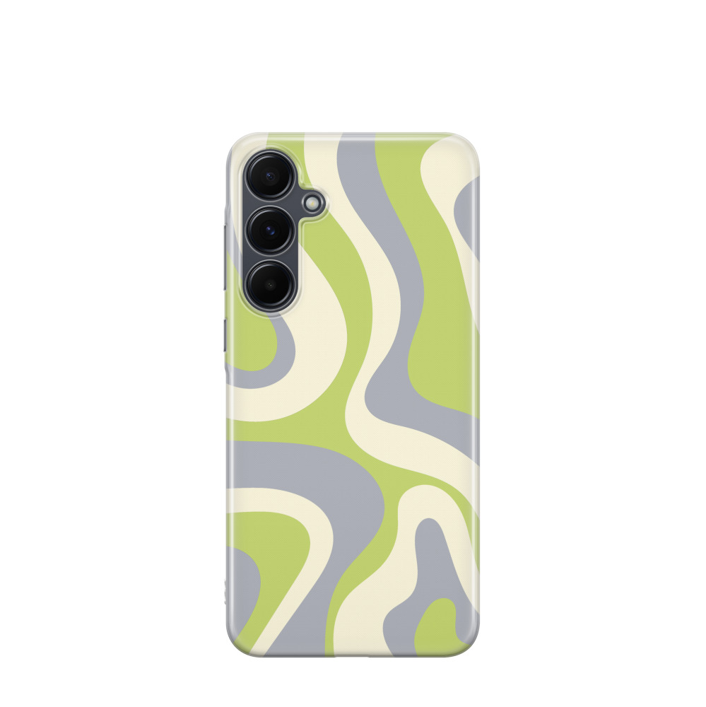 Samsung Galaxy A55 Gummi Hülle Sommerformen 3 - Grün
