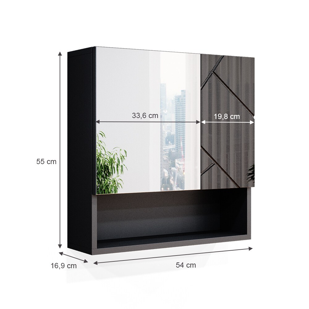 Vicco Spiegelschrank Badschrank Badezimmerspiegel Irma Spiegel Hängeschrank Bad