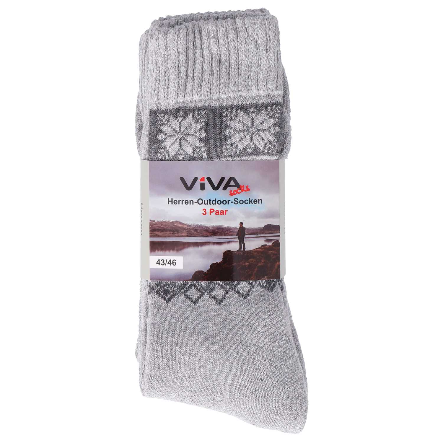 Herren Outdoor Socke 3er 49/42 - 43/46