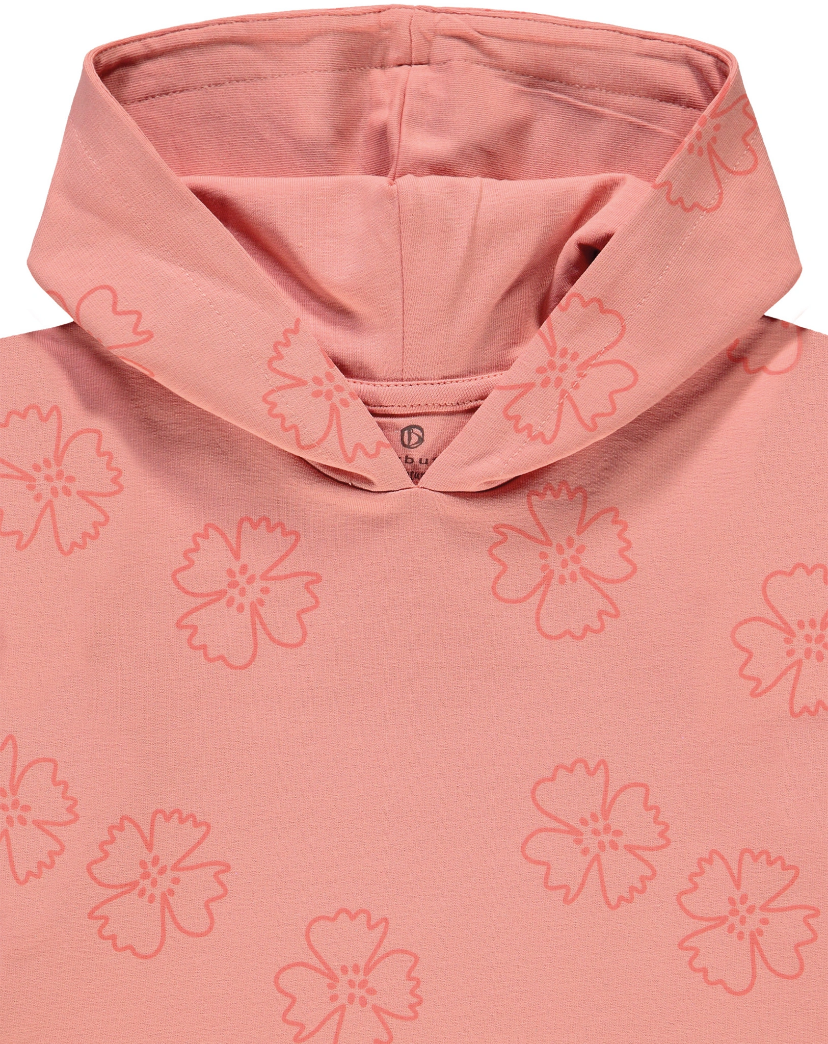 Langarmkleid STREET FLOWER mit Kapuze in coral/blau