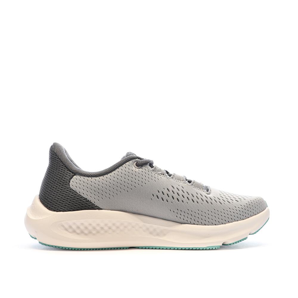 Under Armour Chaussures de Running Grise/Turquoise Femme Under Armour Charged Pursuit