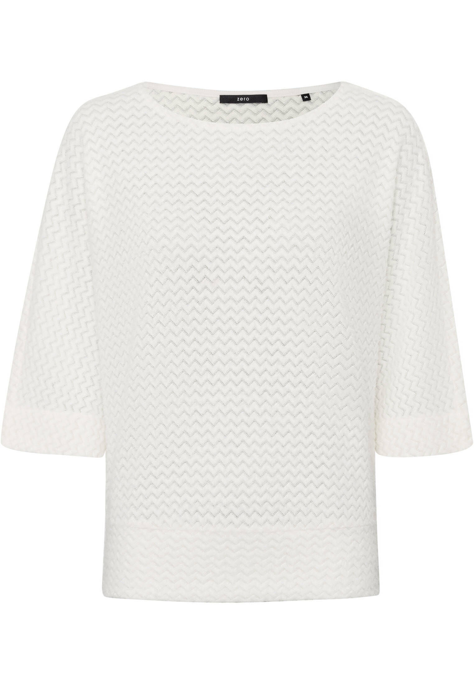 zero| Damen Sweatshirt mit Dreiviertelarm