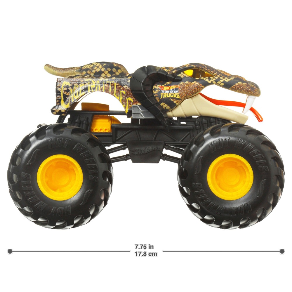 Hot Wheels Monster Trucks im Maßstab 1:24 – Cage Rattler (Druckguss)