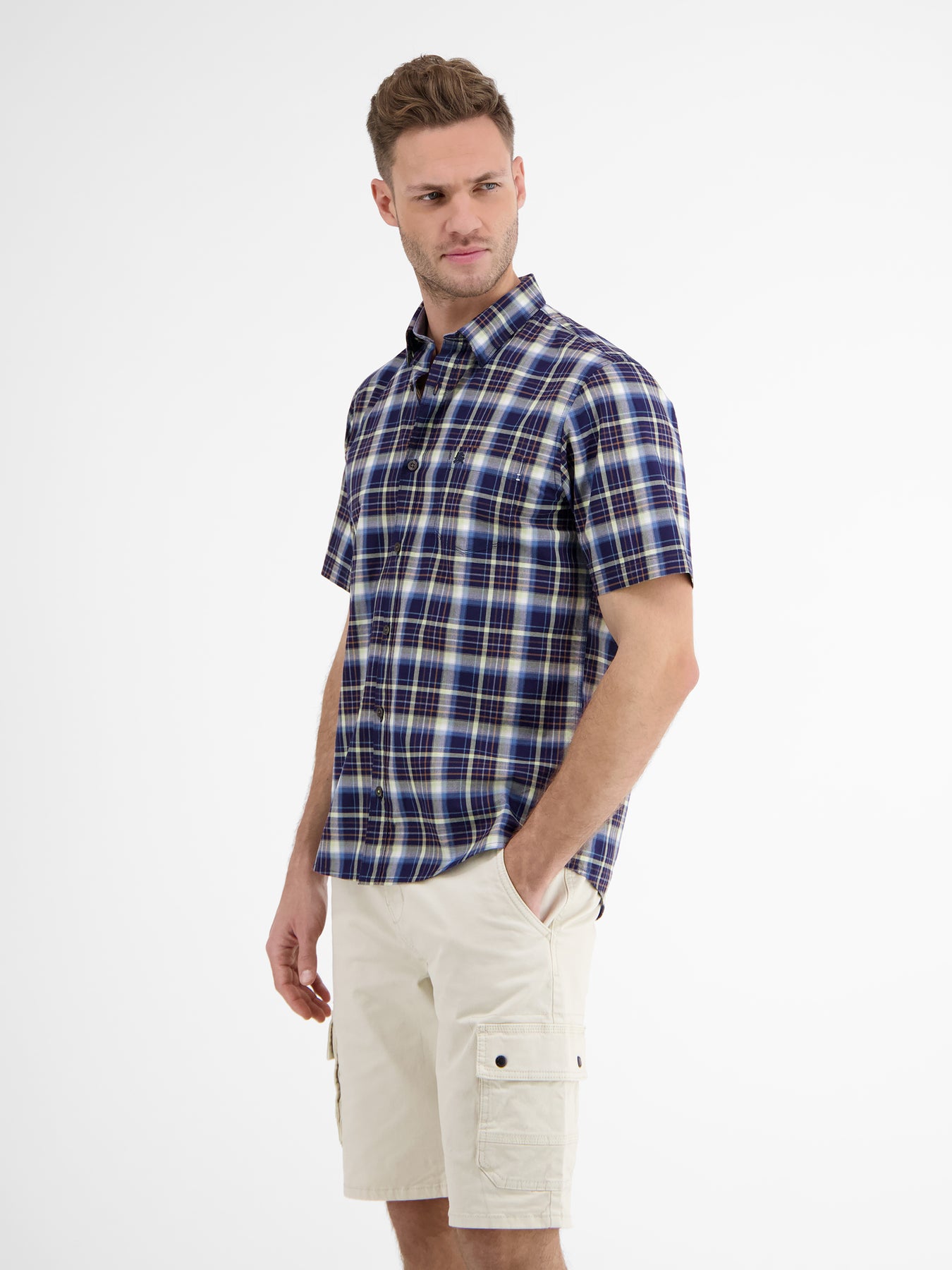 Halbarmhemd *Poplin Check*