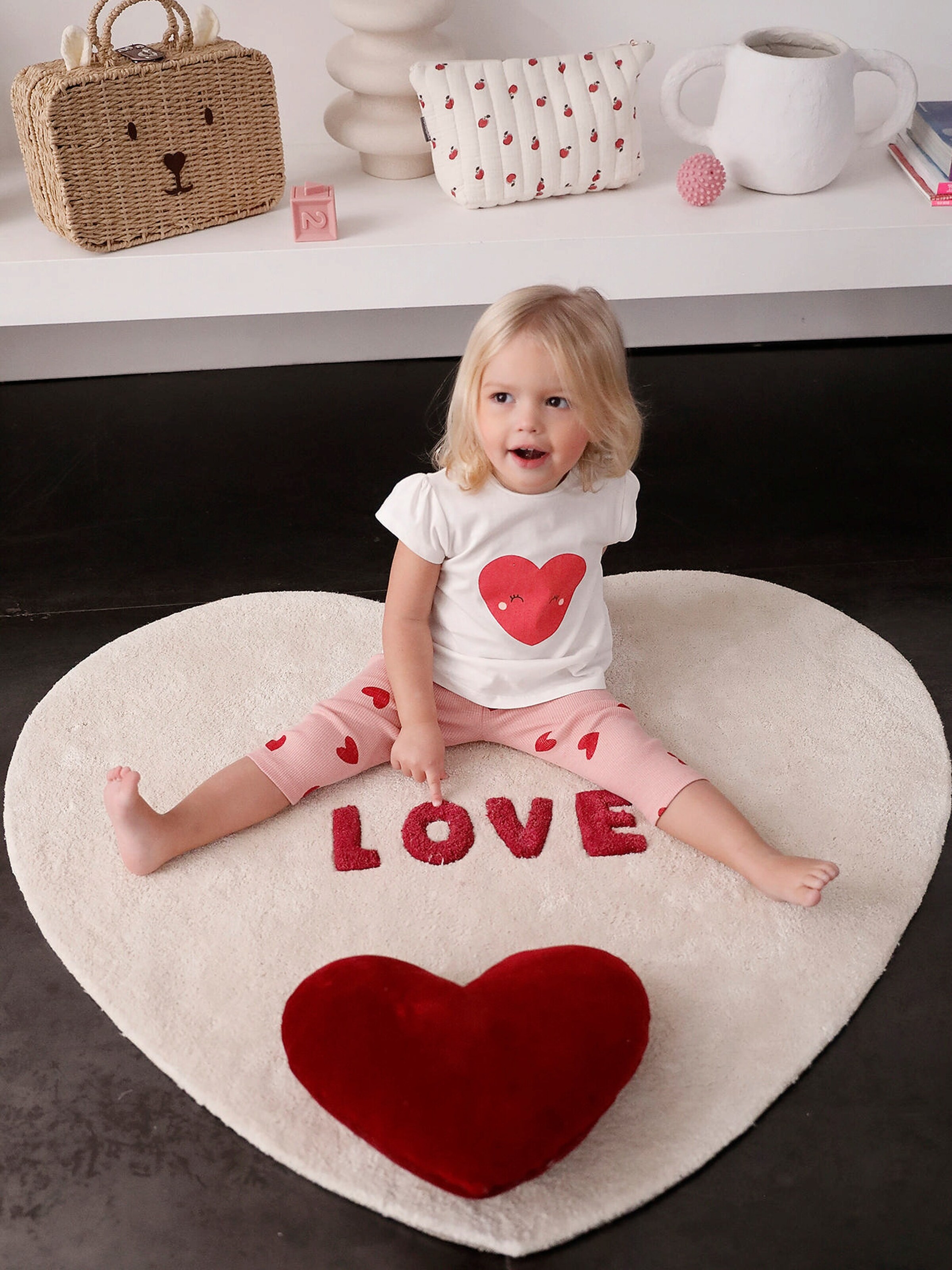 Vertbaudet Bio-Kollektion: 3er-Pack Mädchen Shirts BASIC, Langarm & Kurzarm rot gestreift