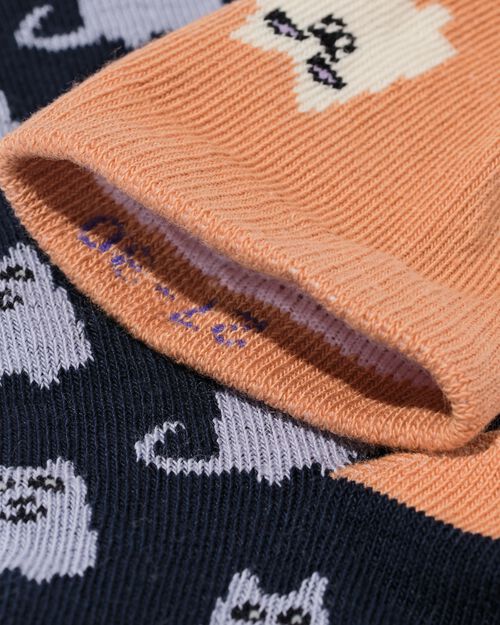 chaussettes en coton chien chat - 5 paires bleu
