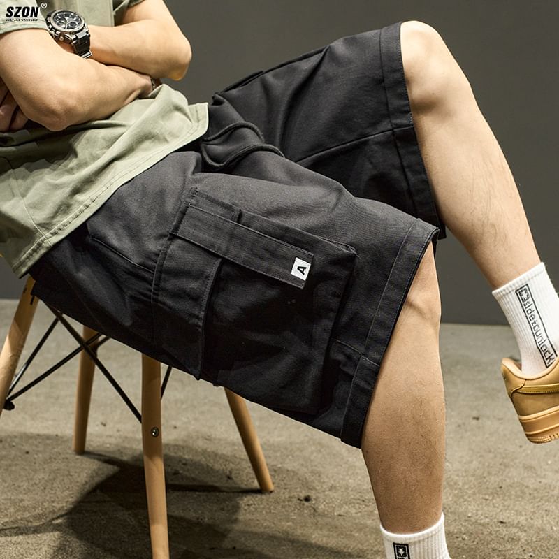 Redsinc - Mid Rise Plain Cargo Shorts
