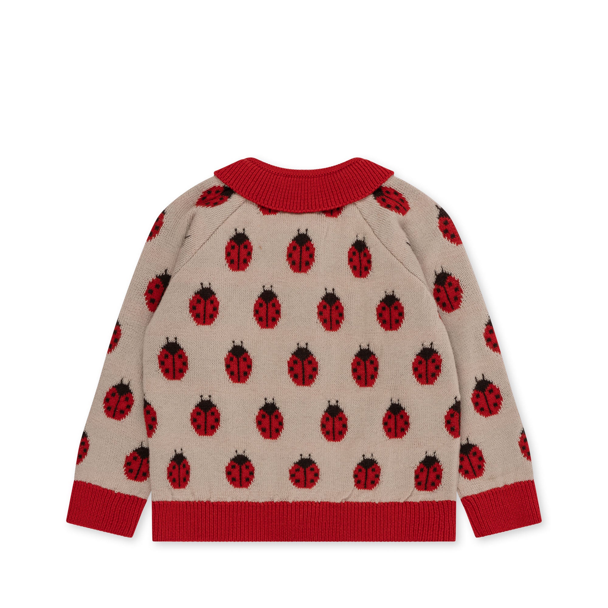 belou strikket cardigan - LADYBUG - 12M