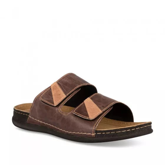 Mules MARRON NEOSOFT RELAX CUIR