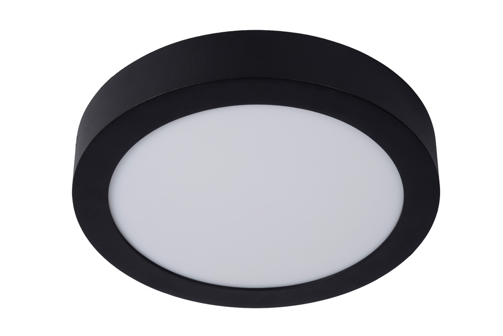 Lucide Brice ronde plafondlamp 24cm 15W zwart