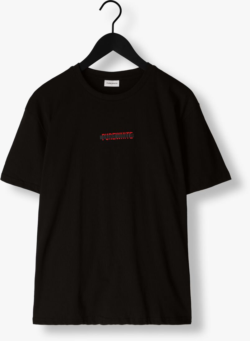 PUREWHITE zwarte purewhite t-shirt t-shirt with small print on chest