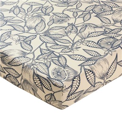 Linge de lit percale motif citrons - BECQUET CRÉATION