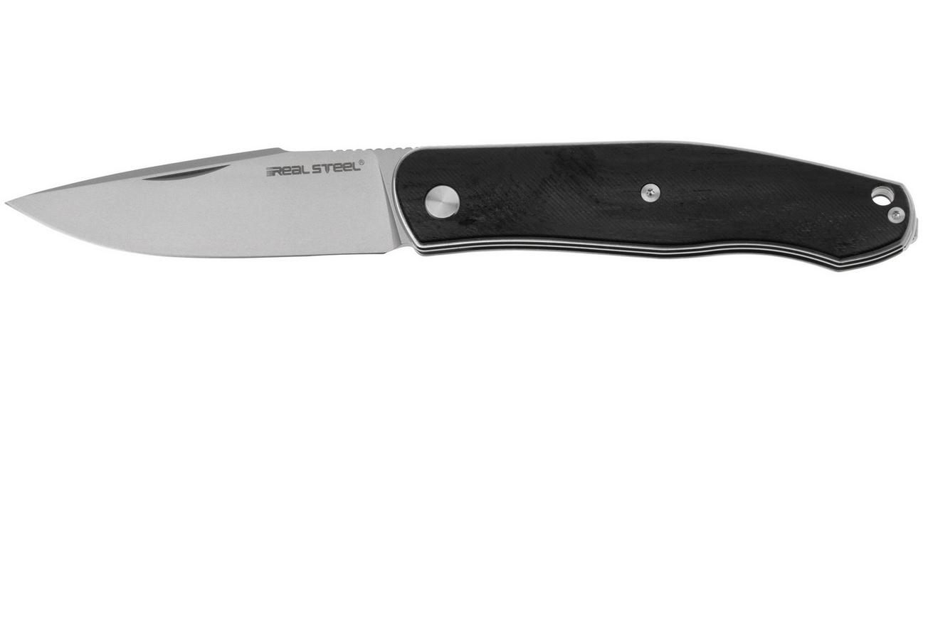 Real Steel Serenity 7681EW Beadblasted, Ebony Wood, slipjoint zakmes, Ivan Braginets design