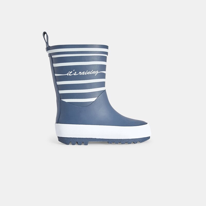 Bottes de pluie rayées bleues bébé garçon Bleu