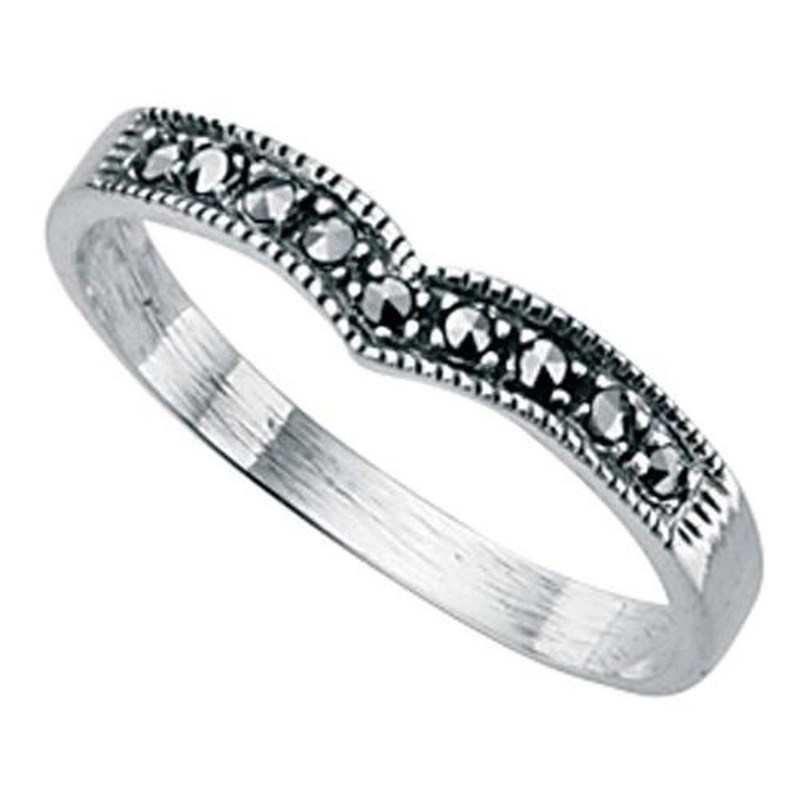 Bague marcassite en argent 925/1000