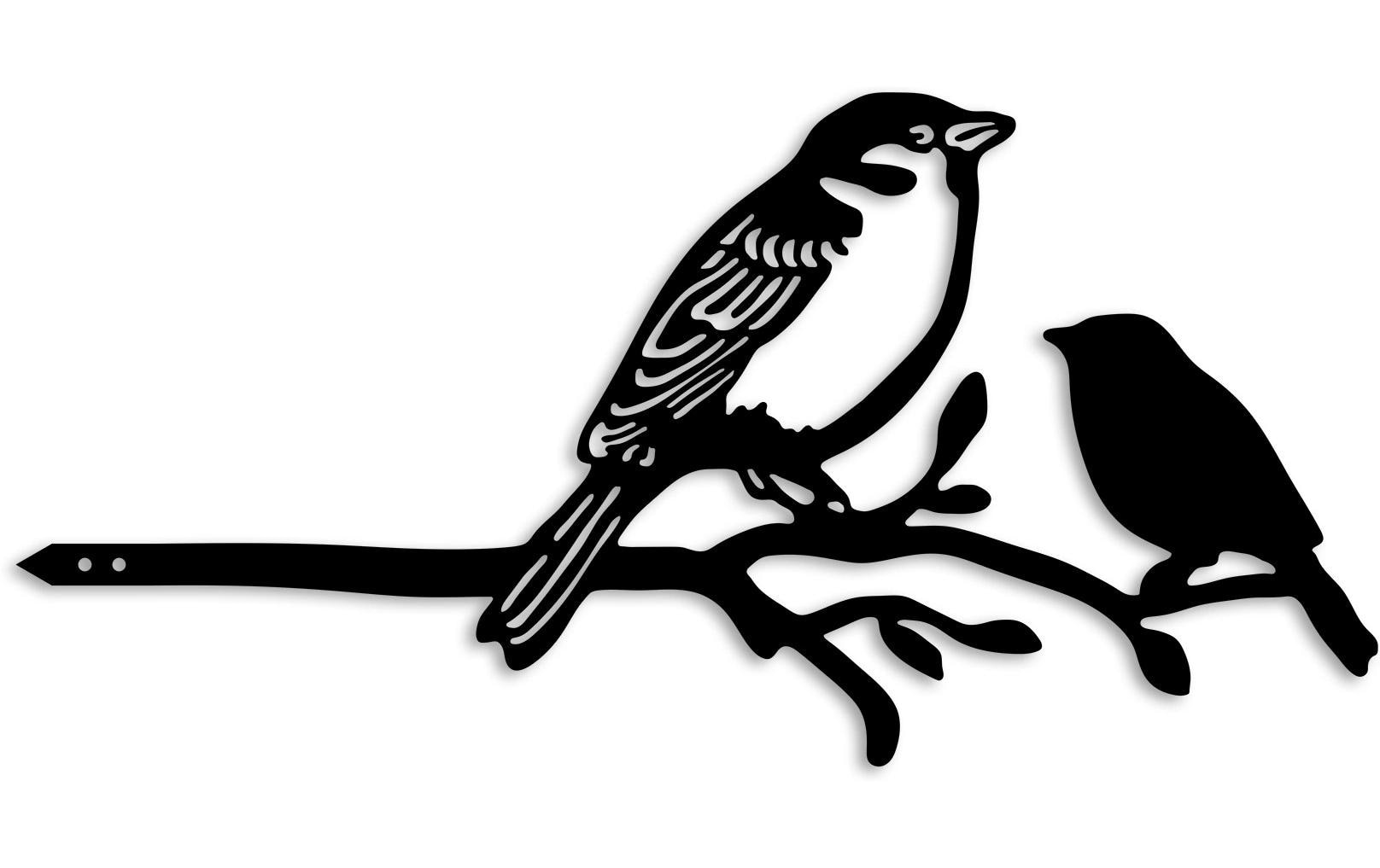 Gartenstecker Vogel auf Zweig 40 x 20 cmGartendekoration