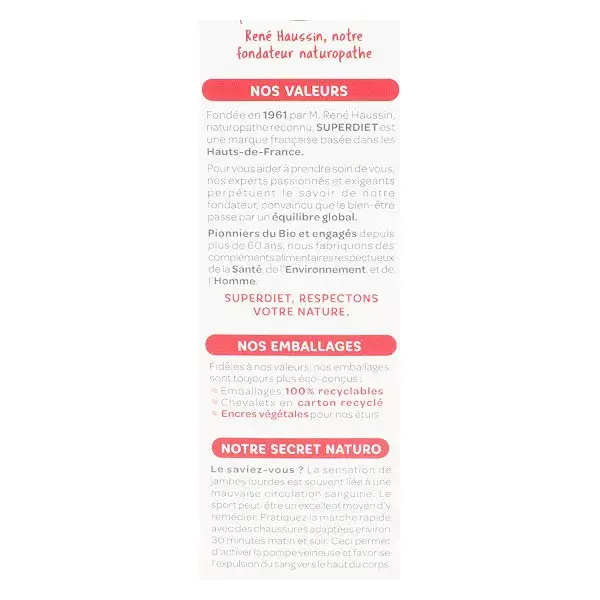 Superdiet Vigne Rouge Bio 20 ampoules